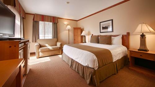 Ένα ή περισσότερα κρεβάτια σε δωμάτιο στο Hotel Edgewater