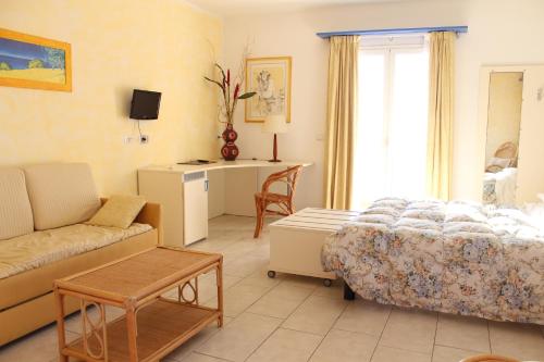 Ένα ή περισσότερα κρεβάτια σε δωμάτιο στο Hotel del Sole