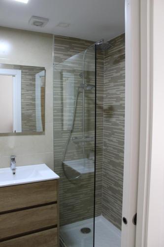 Koupelna v ubytování Hostal Masin