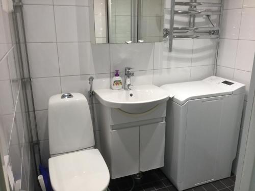 Koupelna v ubytování Sweethome Studio 48 City Center Аlbertinkatu
