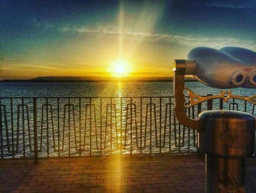 a view of the sunset from a cruise ship at Rudy Arenaile in Arenella