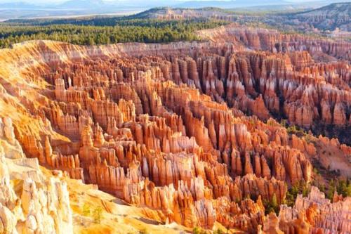 an aerial view of a large canyon with many hoodoos at Ridgetop Hideaway in Hatch