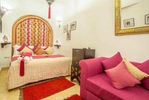 Cama o camas de una habitación en Riad Anabel