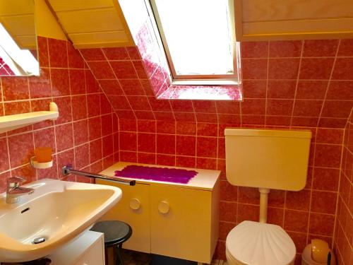 Ferienwohnung Nordlicht tesisinde bir banyo