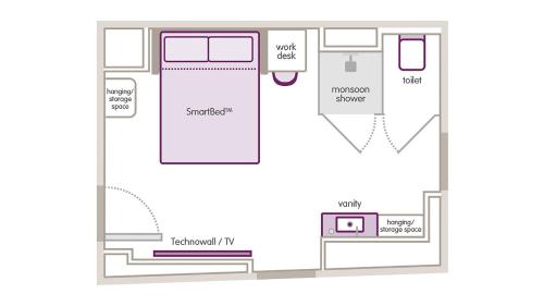 a floor plan of a small house at YOTEL Boston in Boston