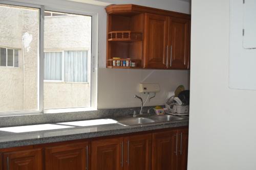 Virtuvė arba virtuvėlė apgyvendinimo įstaigoje Apartamento Adyam