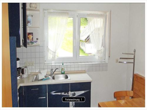 Köök või kööginurk majutusasutuses Grundhof