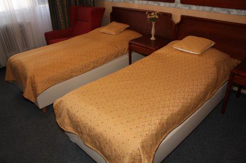 Postel nebo postele na pokoji v ubytování Hotel Alfacentrum