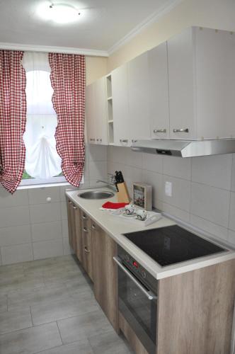 Kuchyň nebo kuchyňský kout v ubytování Aria apartmani