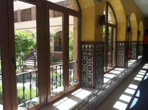 a view from the window of a building at Balneario San Nicolas in Alhama de Almería