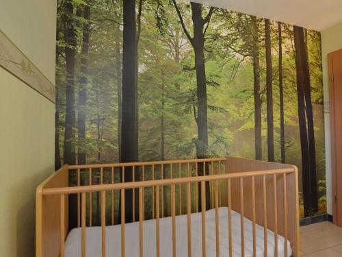 Katil atau katil-katil dalam bilik di Apartment in Burg Reuland with forest