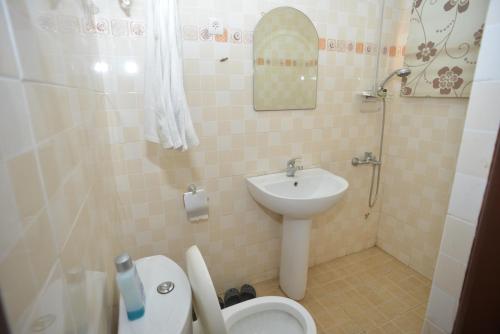 Koupelna v ubytování Jess Hotel