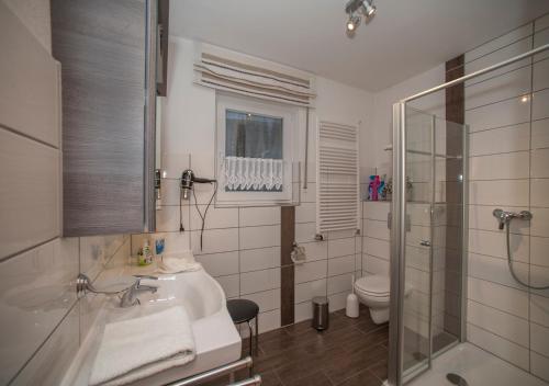Koupelna v ubytování Haus Herdlitschke - auch für Monteure