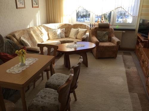 Ruang duduk di Ferienwohnung in Oberwiesenthal