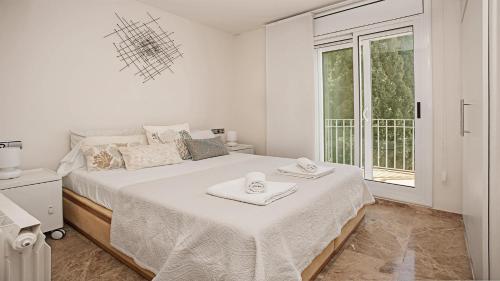 Posteľ alebo postele v izbe v ubytovaní Beach Penthouse