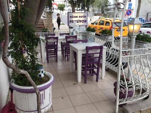 ห้องอาหารหรือที่รับประทานอาหารของ Agan Pension