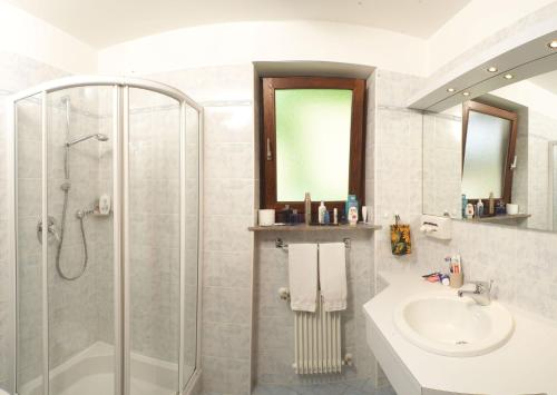 Koupelna v ubytování Hotel St. Justina Hof
