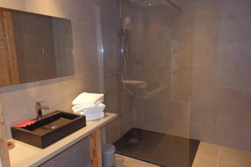 Koupelna v ubytování Hôtel Viallet