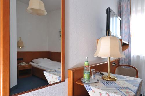 Hotel Grüner Baumにあるベッド