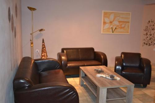Χώρος καθιστικού στο Gästehaus Radler Scheune