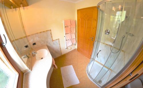 Koupelna v ubytování Hammele Appartements