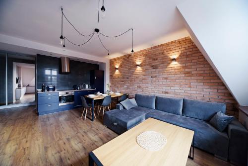 Χώρος καθιστικού στο Apartamenty River View od WroclawApartament-pl
