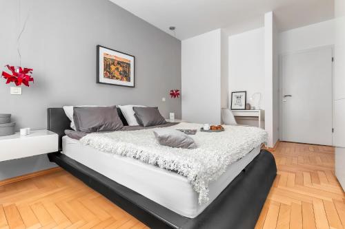 Säng eller sängar i ett rum på Apartment Lungomare