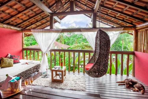 Ban công/sân hiên tại Smart Hotel Pousada Reserva Camburi