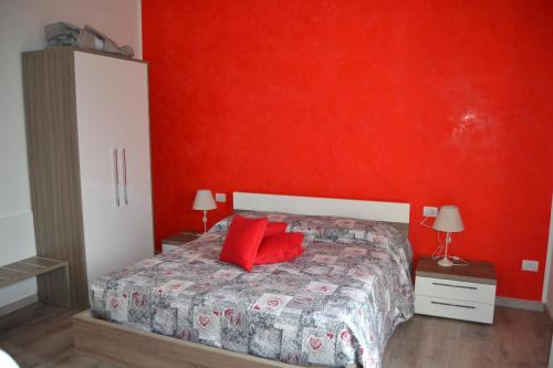 Agriturismo Olistico Atmanにあるベッド