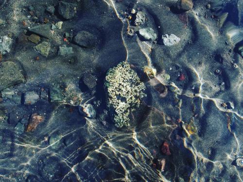 an aerial view of rocks and water in a river at Casa Marimba in La Laguna