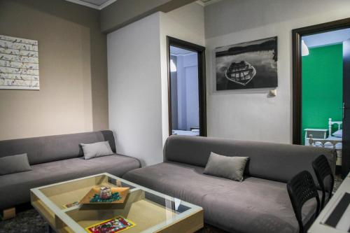 Χώρος καθιστικού στο Lak Alepochori Homes