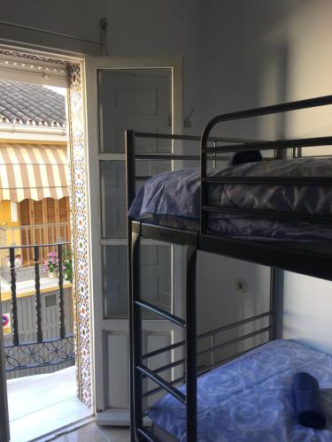 Cama o camas de una habitación en Málaga Centro Hostel