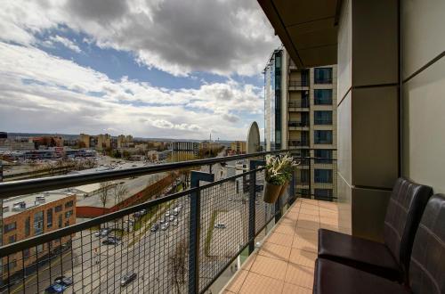 Balkón nebo terasa v ubytování Helios 19 Luxury Vilnius Apartment
