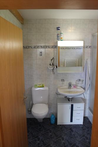 Koupelna v ubytování Rutschi Ferienwohnung