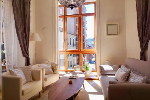 Posezení v ubytování Monappart Cristo Historic Apartment with Parking