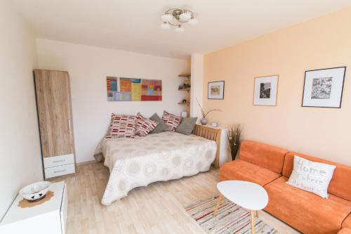 Postel nebo postele na pokoji v ubytování Apartman Labe