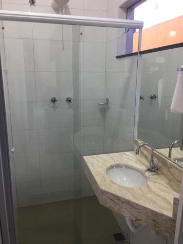 Koupelna v ubytování Hotel Vintage