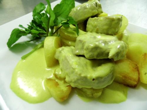 a plate of food with ice cream and potatoes at Waterfront Hotel in Deal