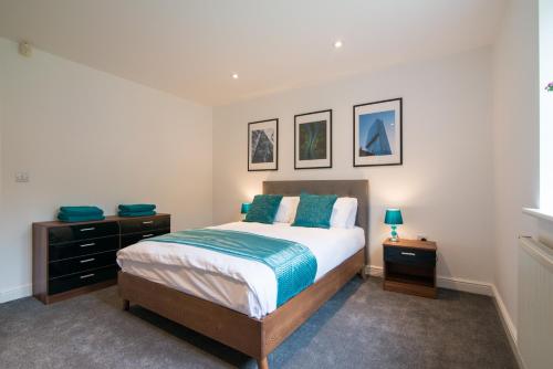 Cama o camas de una habitación en Bluestone Apartments - Didsbury