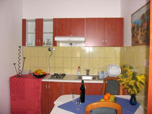 Kuchyň nebo kuchyňský kout v ubytování Apartmani Delfin