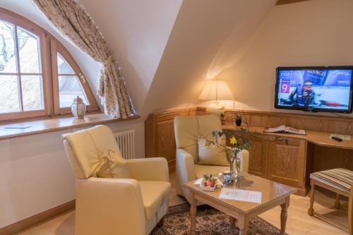Μια τηλεόραση ή/και κέντρο ψυχαγωγίας στο Romantik Hotel Fischerwiege