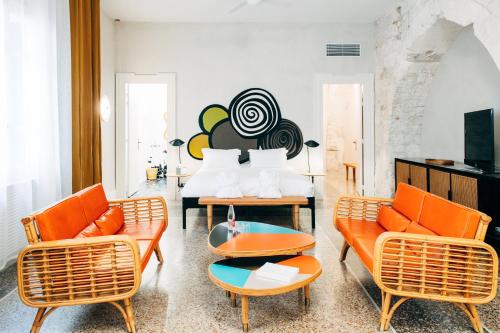 Posezení v ubytování Hôtel Du Cloître