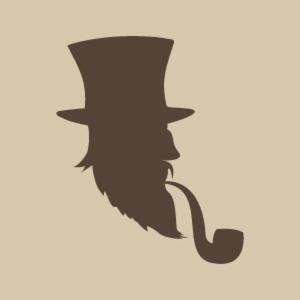 a silhouette of a face with a beard and mustache at Dom Jaime - Guest House in Pirenópolis