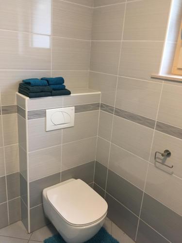 Ένα μπάνιο στο Apartment Lapanja