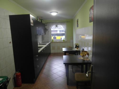 Kuchyň nebo kuchyňský kout v ubytování Hostel mPark Myslowice