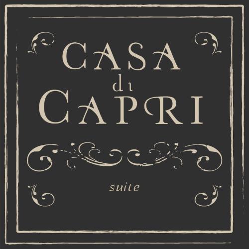 a book cover with the words casa del carit in gold at Casa Di Capri in Capri