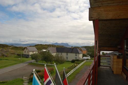 a view from the balcony of a house at Offersøy Feriesenter in Offersøy