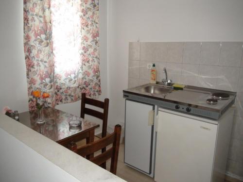 A kitchen or kitchenette at Filoxenia Hotel & Apartments