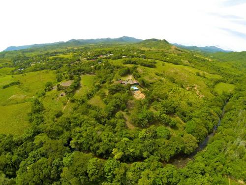 an aerial view of a green hill with trees at La Pintada Inn in La Pintada