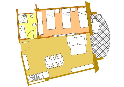 a floor plan of a house at Residence Venice in Quarto dʼAltino